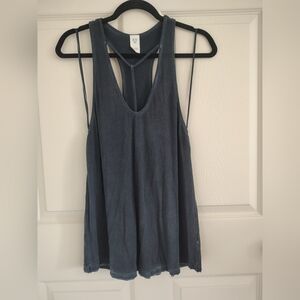 Free People 'We The Free' Collection Black Tank Plunge Neckline Baggy Fit Sz XS